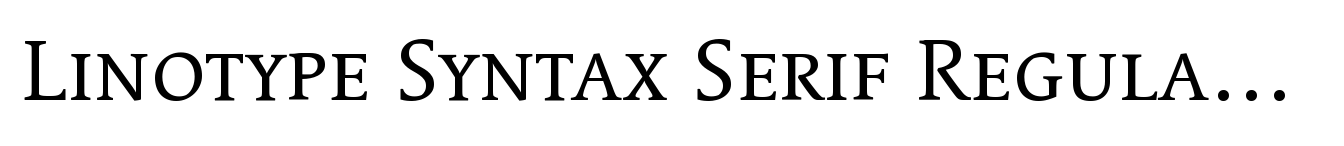 Linotype Syntax Serif Regular SC